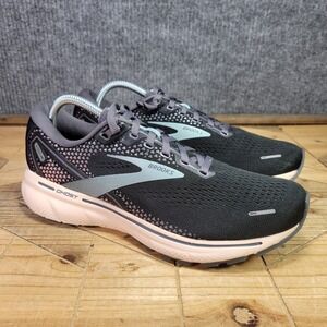 Brooks Ghost 14 Womens 9.5 B Shoes‎ Black Peach Running Walking Gym 1203561B026